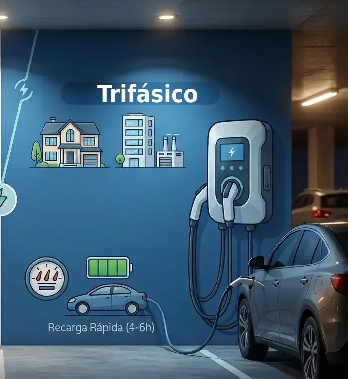 Wallbox monofásico o trifásico - cuál elegir